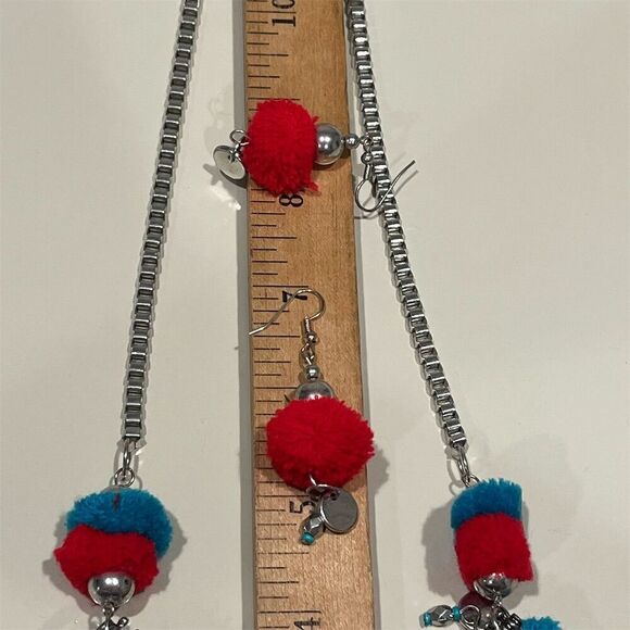 Handmade Oxidized Bollywood Necklace & Earring Set Boho Indian Statement Jewelry - Picture 8 of 12